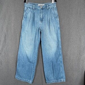 AMO Matilda Trouser High Rise Wide Leg Jeans - Women's Size 28 - Blue